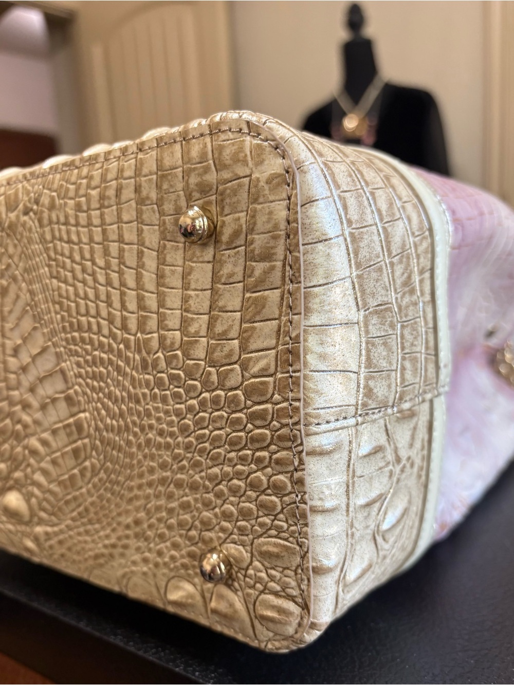 NWT Brahmin Amelia and matching CC Wallet in Lilac Whimsey - Picture 10 of 12